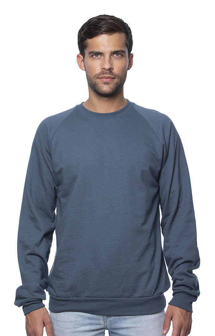 Unisex Organic Raglan Crew Neck Sweatshirt