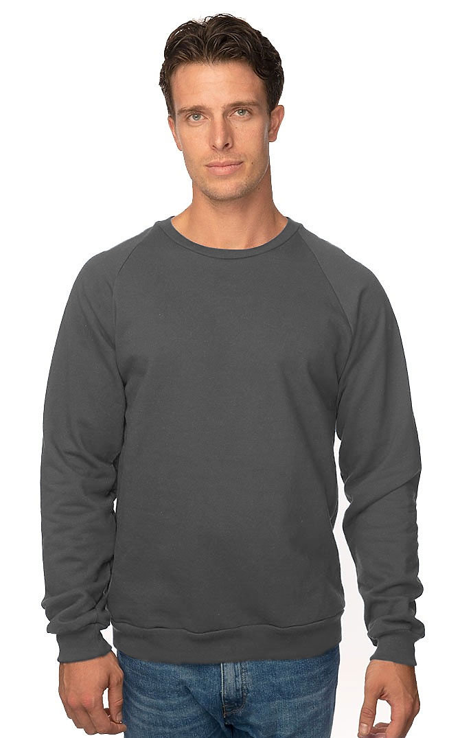 Unisex Organic Raglan Crew Neck Sweatshirt | Royal Wholesale