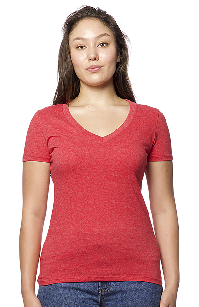 Women's 50/50 Blend V-Neck | Royal Wholesale