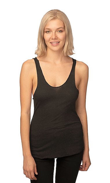 Women's Triblend Raw Edge Tank Top | Royal Wholesale