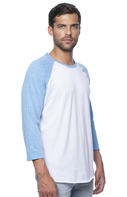 Unisex Triblend Raglan Baseball Shirt | Royal Wholesale