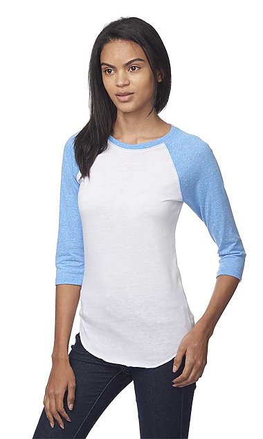 Unisex Triblend Raglan Baseball Shirt | Royal Wholesale