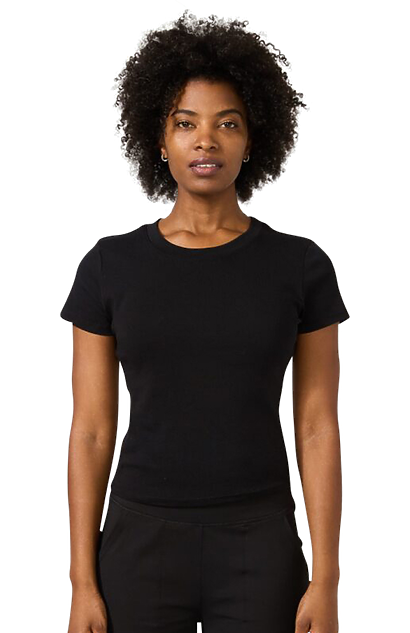 Womens Rib Crop Tee