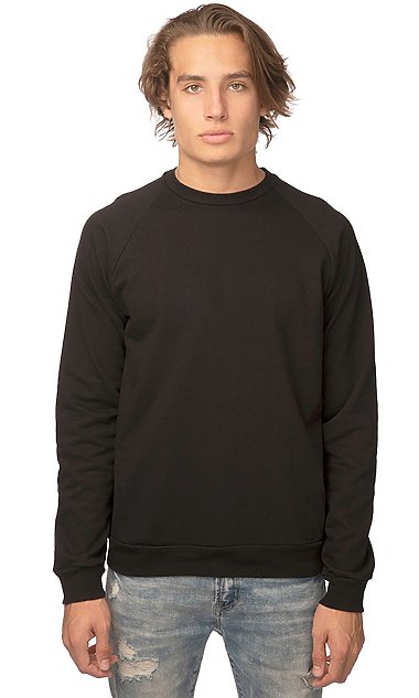 Unisex Organic Raglan Crew Neck Sweatshirt | Royal Wholesale