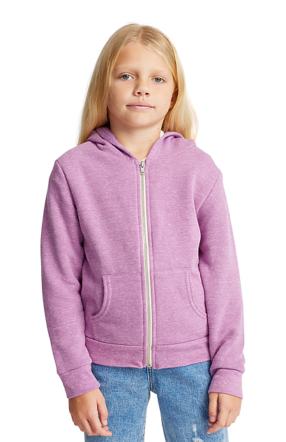 Youth Triblend Fleece Zip Hoodie | Royal Wholesale