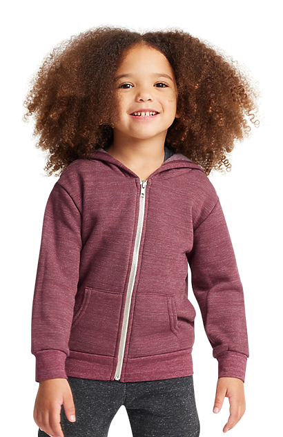 Toddler Triblend Fleece Zip Hoodie | Royal Wholesale