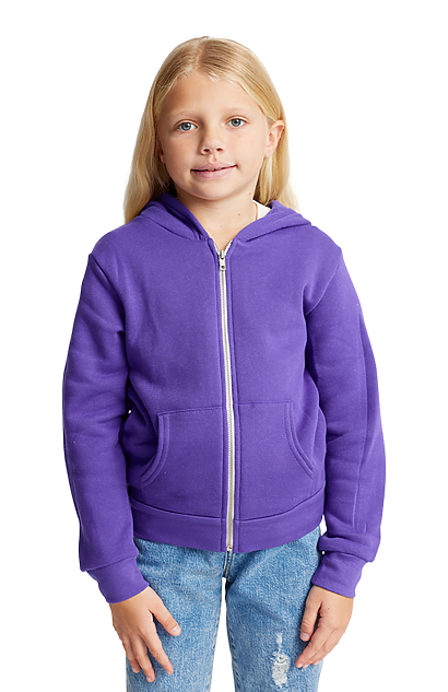 Youth Fashion Fleece Zip Hoodie | Royal Wholesale