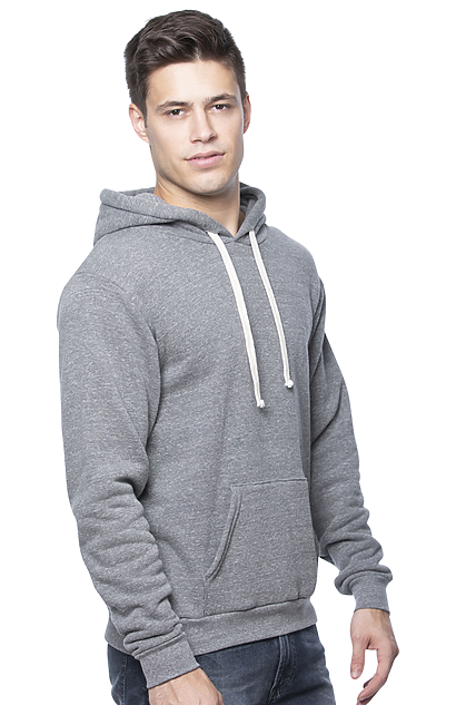 Unisex eco Triblend Fleece Pullover Hoodie | Royal Wholesale