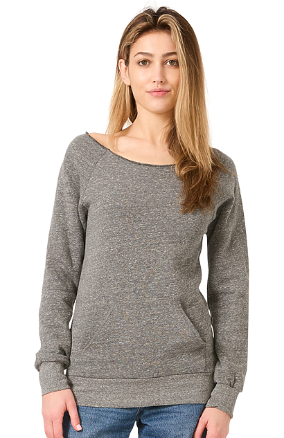 Women's eco Triblend Fleece Raglan w/Pouch Pocket