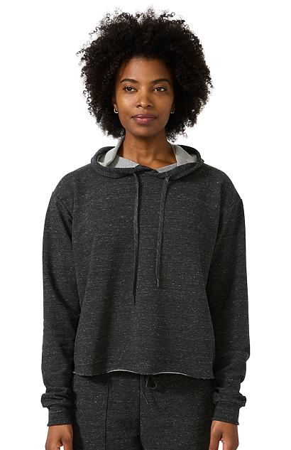 Women's Triblend French Terry Pullover Crop Hoodie