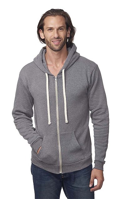 Unisex Organic RPET Fleece Zip Hoodie | Royal Wholesale