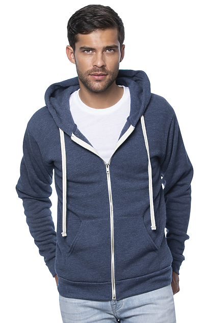 Unisex Organic RPET Fleece Zip Hoodie | Royal Wholesale