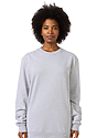 Unisex Cotton Crew Neck Sweatshirt HEATHER GREY 4