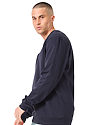 Unisex Cotton Crew Neck Sweatshirt NAVY 2