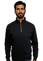 Unisex Fleece Quarter Zip BLACK 1