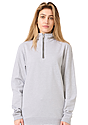Unisex Fleece Quarter Zip HEATHER GREY 4