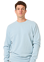 Unisex Vintage Pigment Dyed Fleece Crew Sweatshirt BLUESTONE 1
