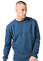 Unisex Vintage Pigment Dyed Fleece Crew Sweatshirt BLUE STEEL 1