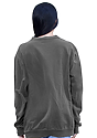 Unisex Vintage Pigment Dyed Fleece Crew Sweatshirt CHARCOAL 3
