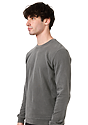 Unisex Vintage Pigment Dyed Fleece Crew Sweatshirt CHARCOAL 2