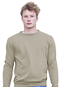 Unisex Vintage Pigment Dyed Fleece Crew Sweatshirt KHAKI 1