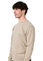 Unisex Vintage Pigment Dyed Fleece Crew Sweatshirt KHAKI 2
