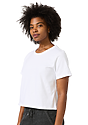 Women's Premium Crop Tee WHITE 2