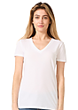 Women's 50/50 Blend V-Neck WHITE Front