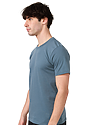 Unisex 50/50 Blend Tee AEGEAN BLUE Side