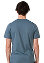Unisex 50/50 Blend Tee AEGEAN BLUE Back