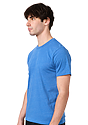 Unisex 50/50 Blend Tee HEATHER SEA BLUE Side