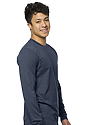Unisex Long Sleeve 50/50 Blend Tee AEGEAN BLUE 2