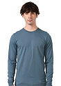 Unisex Long Sleeve 50/50 Blend Tee AEGEAN BLUE 1