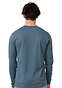 Unisex Long Sleeve 50/50 Blend Tee AEGEAN BLUE 3