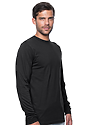 Unisex Long Sleeve 50/50 Blend Tee BLACK 2