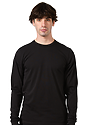 Unisex Long Sleeve 50/50 Blend Tee BLACK 1