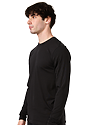 Unisex Long Sleeve 50/50 Blend Tee BLACK 2