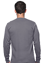 Unisex Long Sleeve 50/50 Blend Tee HEATHER CHARCOAL 3
