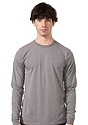 Unisex Long Sleeve 50/50 Blend Tee HEATHER CHARCOAL 1