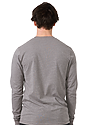 Unisex Long Sleeve 50/50 Blend Tee HEATHER CHARCOAL 3