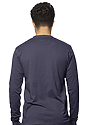 Unisex Long Sleeve 50/50 Blend Tee HEATHER INDIGO 3