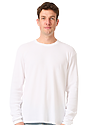 Unisex Long Sleeve 50/50 Blend Tee WHITE 4