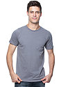 Unisex 50/50 Blend Pocket Tee HEATHER CHARCOAL Front