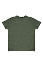 Toddler Blend Short Sleeve Coverstitch Neck Tee HEATHER ARMY 2