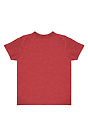 Toddler Blend Short Sleeve Coverstitch Neck Tee HEATHER RED 2