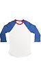 Infant Americana Raglan Baseball Shirt WHITE/H SEA BLUE/H CARDINAL Front