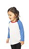Toddler Americana Raglan Baseball Shirt WHITE/H SEA BLUE/H CARDINAL Front3