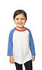 Toddler Americana Raglan Baseball Shirt WHITE/H SEA BLUE/H CARDINAL Front2
