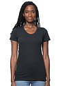 Women's Triblend Short Sleeve Tee TRI BLACK Front