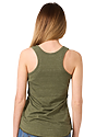 Women's Triblend Tank Top TRI ARMY Back